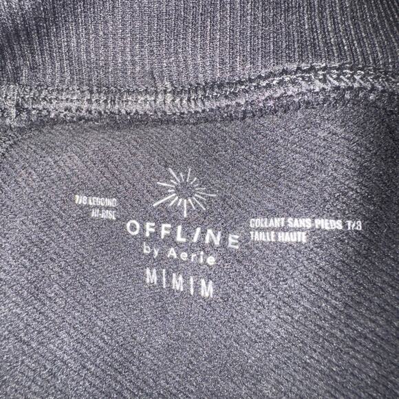 Offline by Aerie Macrame Leggings Gray NWT Size Medium Seamless High Waist - Picture 3 of 10